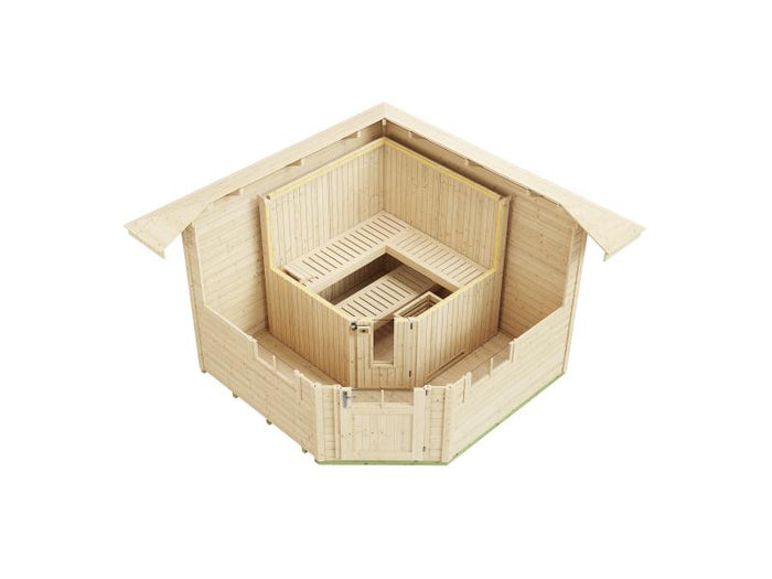 Weka Saunahaus Kurikka inkl. 9 kW Kompakt Ofen