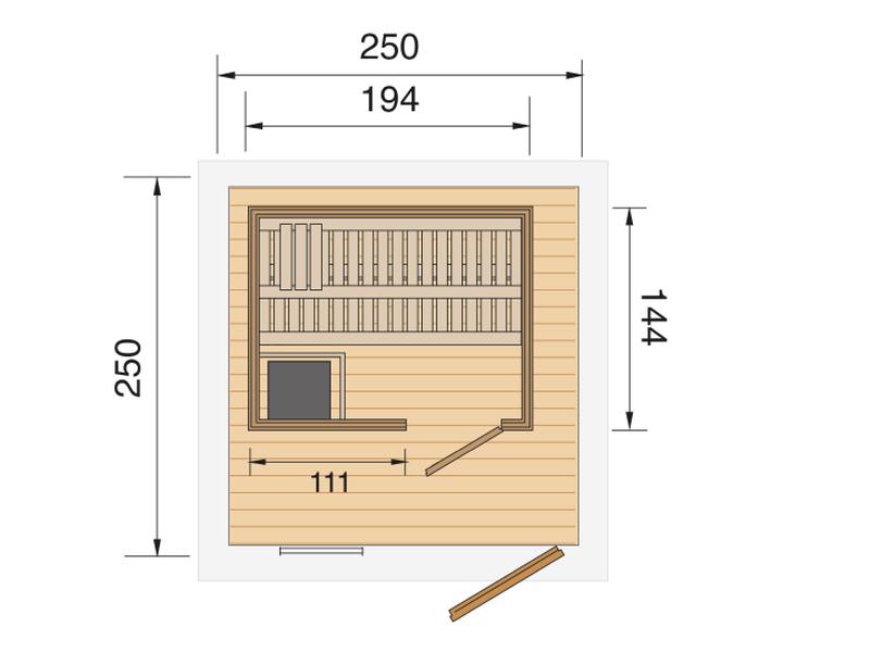 Weka Saunahaus Mikkeli inkl. 9 kW Kompakt Ofen