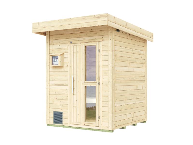 Weka Saunahaus Naantali inkl. 9 kW BioS mit externer Steuerung