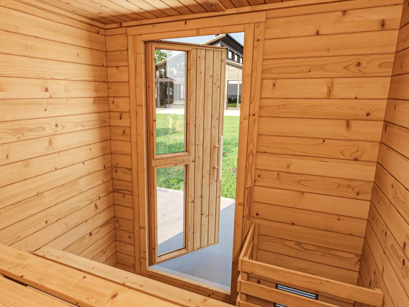 Weka Saunahaus Naantali inkl. 9 kW BioS mit externer Steuerung