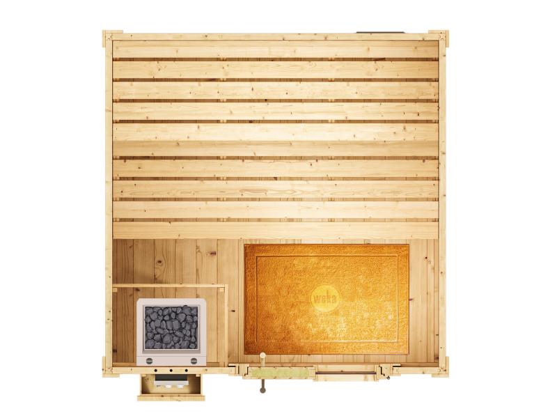 Weka Saunahaus Naantali inkl. 9 kW BioS mit externer Steuerung