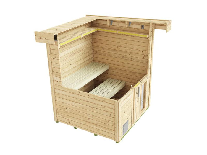 Weka Saunahaus Naantali inkl. 9 kW Saunaofen Kompakt