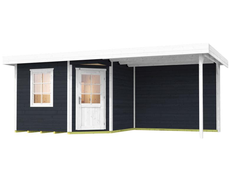 Weka Saunahaus Salo 28 mm anthrazit/weiß