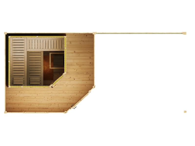 Weka Saunahaus Salo 28 mm anthrazit/weiß