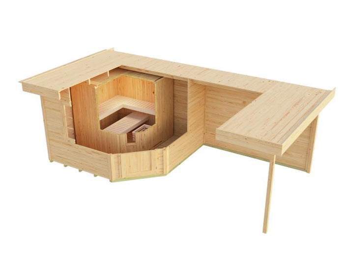 Weka Saunahaus SALO 28 mm natur