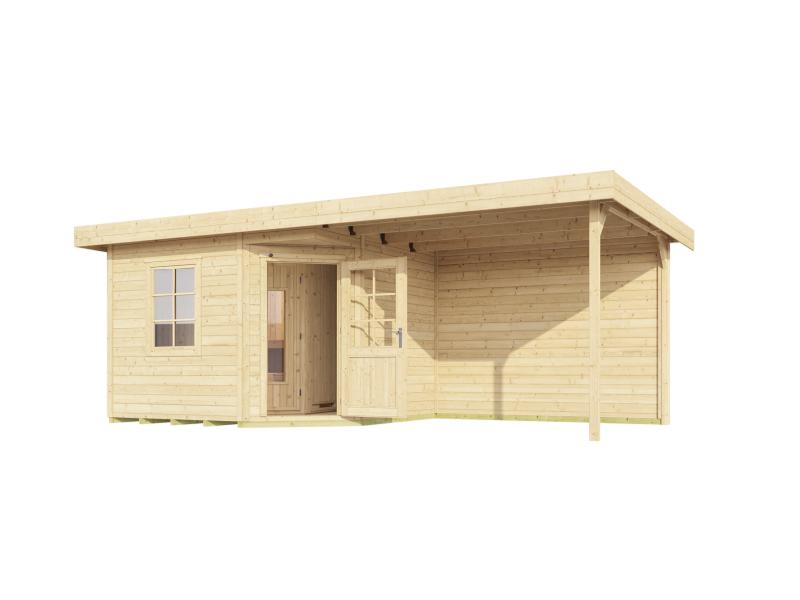 Weka Saunahaus SALO 2, 28 mm natur, inkl. 9 kW Ofen Kompakt