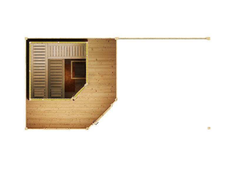 Weka Saunahaus SALO 2, 28 mm natur, inkl. 9 kW Ofen Kompakt