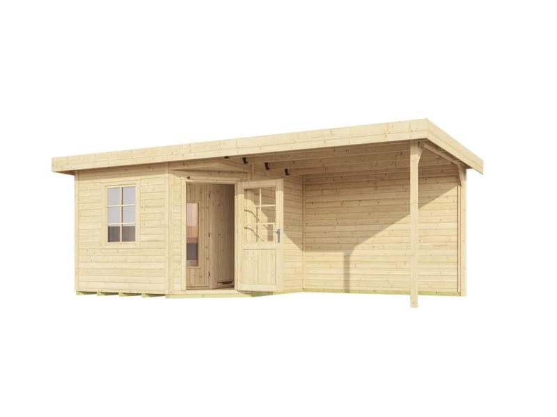 Weka Saunahaus SALO 2, 28 mm, natur, inkl. 9 kW Saunaofen (OS)