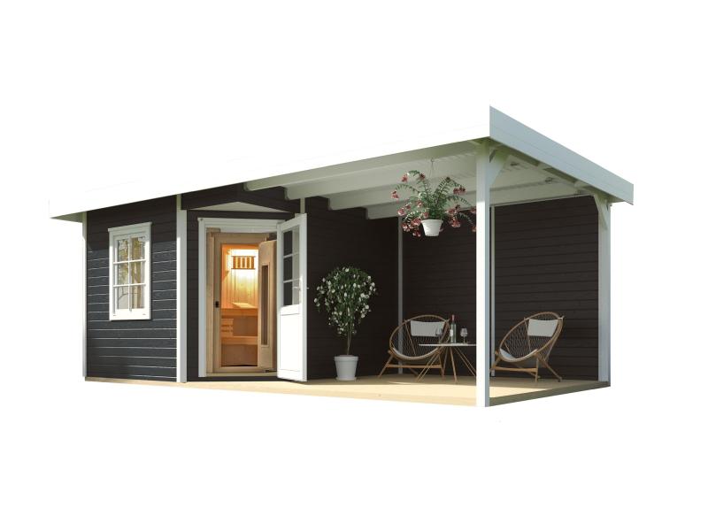 Weka Saunahaus Salo Gr. 2 anthrazit inkl. 7,5 kW BioS