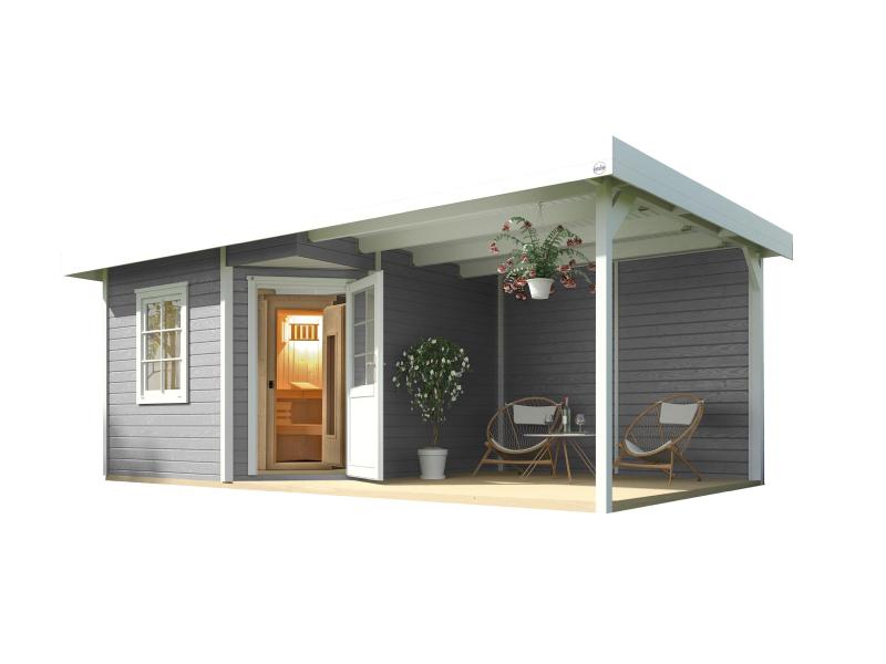 Weka Saunahaus Salo Gr. 2 seidengrau inkl. OS 7,5 kW