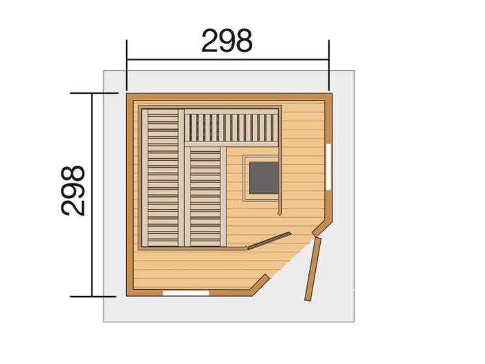 Weka Saunahaus Salo Gr.1 anthrazit inkl. 7,5 kW BioS