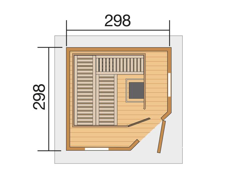 Weka Saunahaus Salo Gr.1 inkl. 7,5 kW BioS