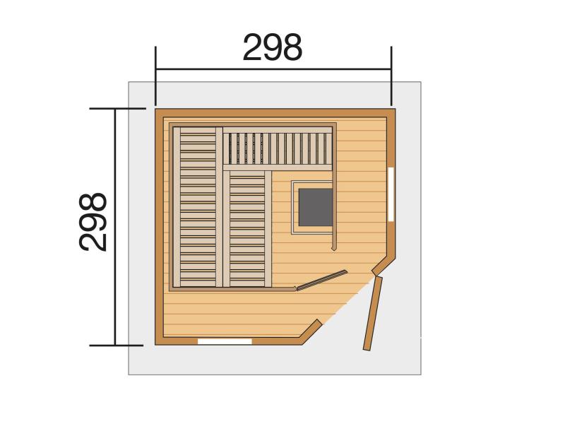 Weka Saunahaus Salo Gr.1 inkl. 7,5 kW OS