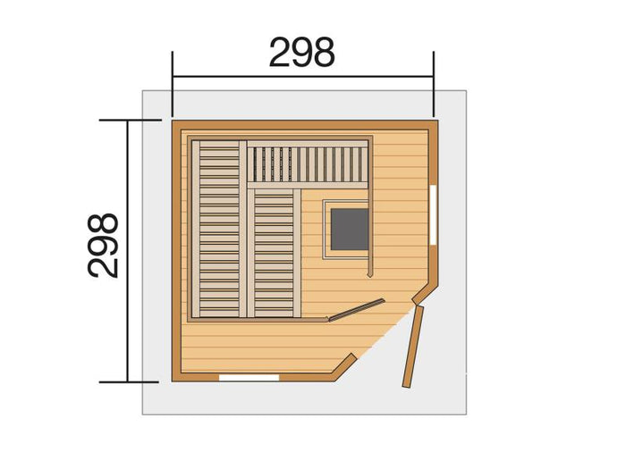 Weka Saunahaus Salo Gr.1 inkl. 7,5 kW OS