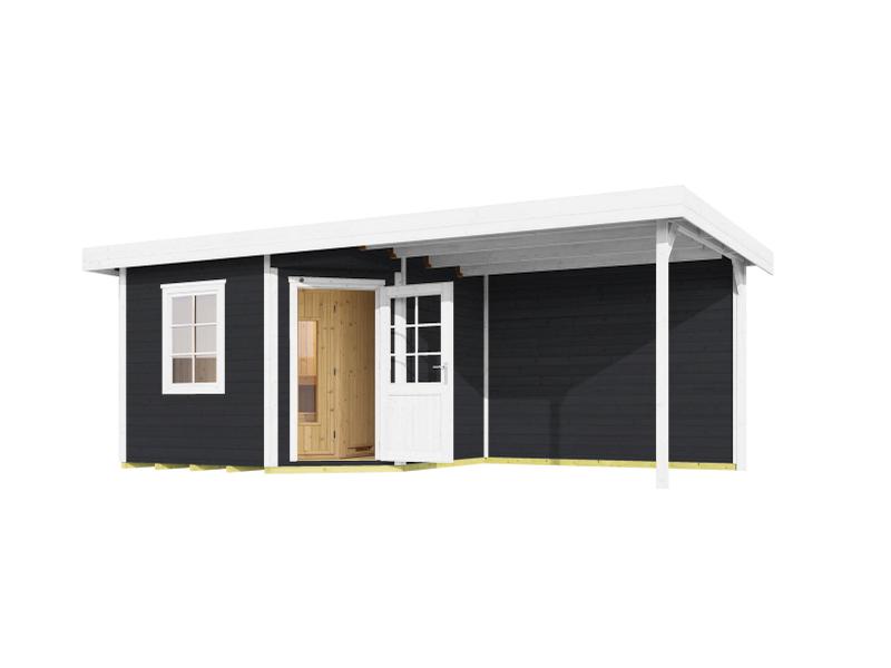 Weka Saunahaus Salo Gr.2 anthrazit inkl. 9 kW Saunaofen (OS)