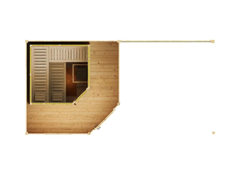 Weka Saunahaus Salo Gr.2 anthrazit inkl. 9 kW Saunaofen (OS)