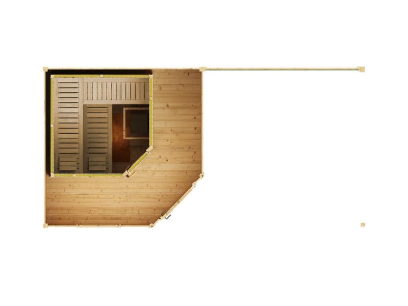 Weka Saunahaus Salo Gr.2 anthrazit inkl. 9 kW BioS