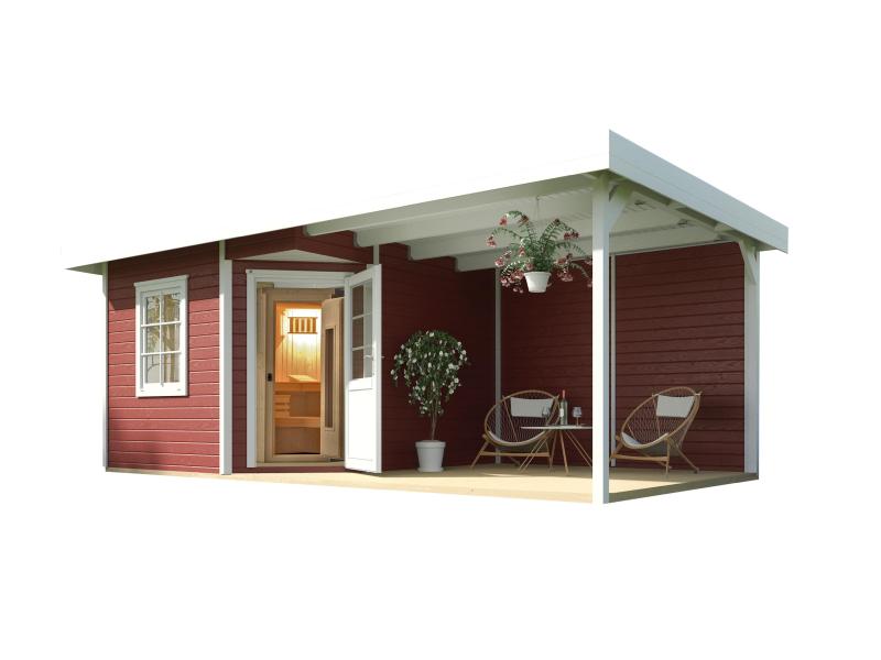 Weka Saunahaus Salo Gr.2 rot inkl. 7,5 kW OS