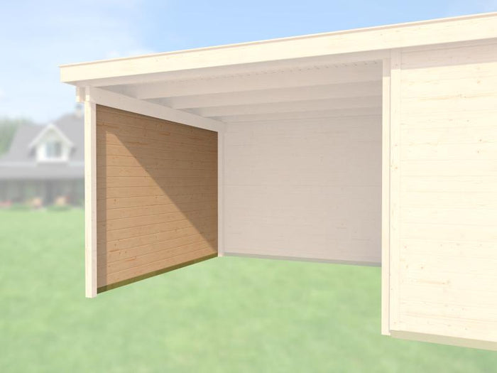 Weka Seitenwand für Gartenhaus 126/172 und 225 Anbau 300 cm