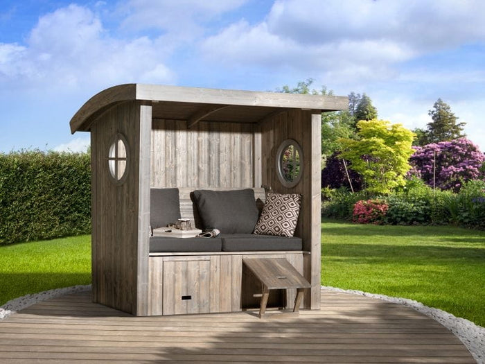 Weka Sitzlaube Merano in silbergrau