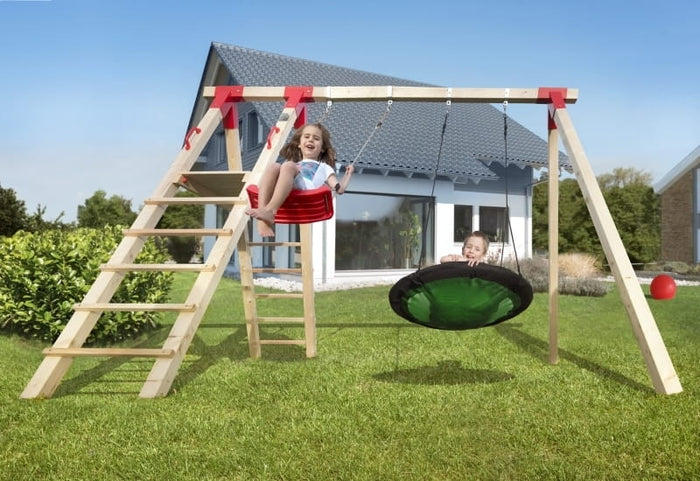 Weka Tabaluga Doppelschaukel inkl. Podest und Nestschaukel
