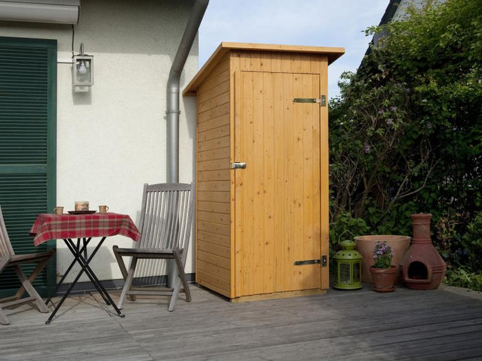 Weka Terrassenschrank mit Flachdach und Einzeltür