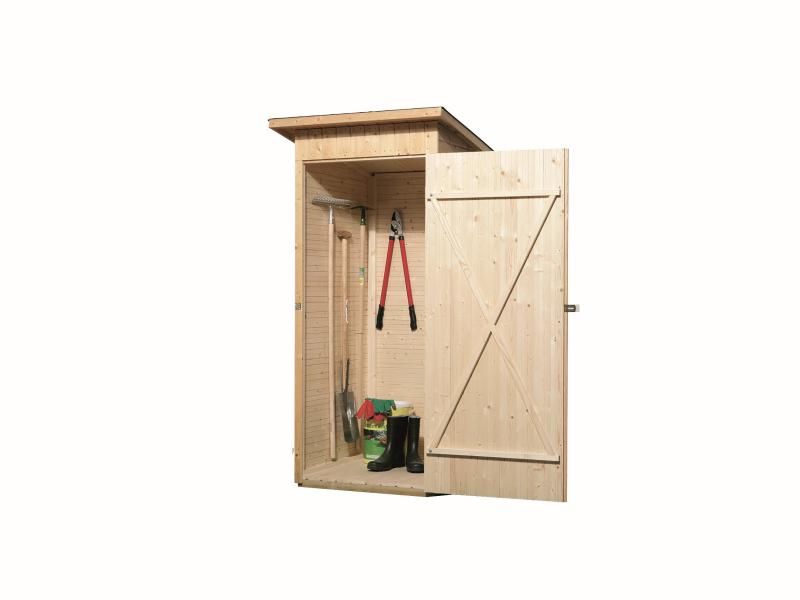 Weka Terrassenschrank mit Flachdach und Einzeltür