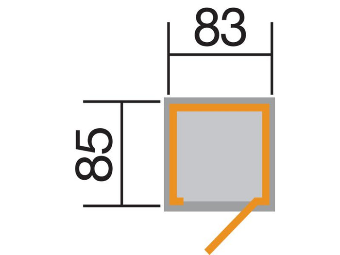 Weka Terrassenschrank mit Flachdach und Einzeltür