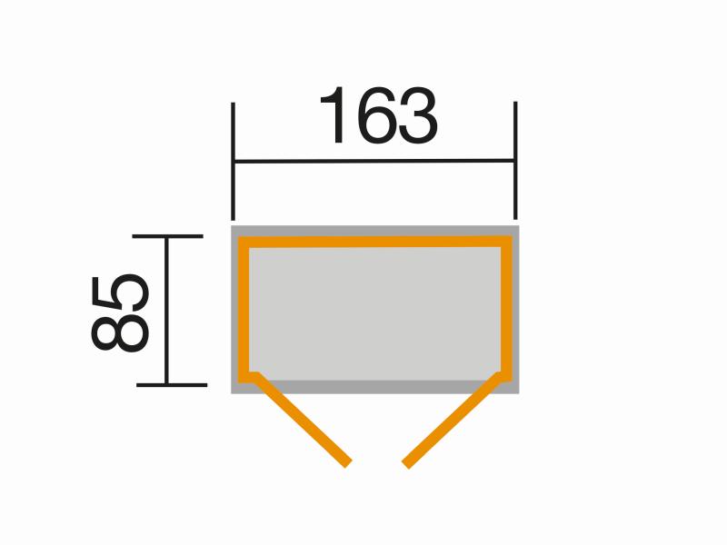Weka Terrassenschrank mit Flachdach und Doppeltür