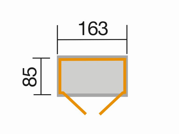 Weka Terrassenschrank mit Flachdach und Doppeltür