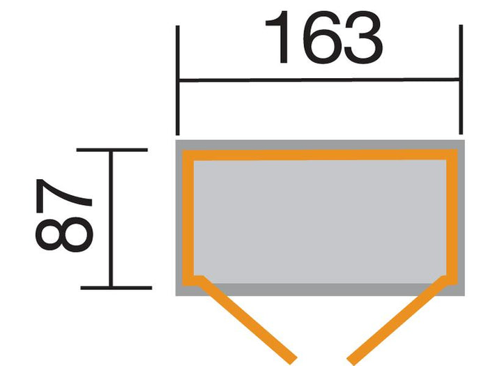 Weka Terrassenschrank mit Satteldach und Doppeltür
