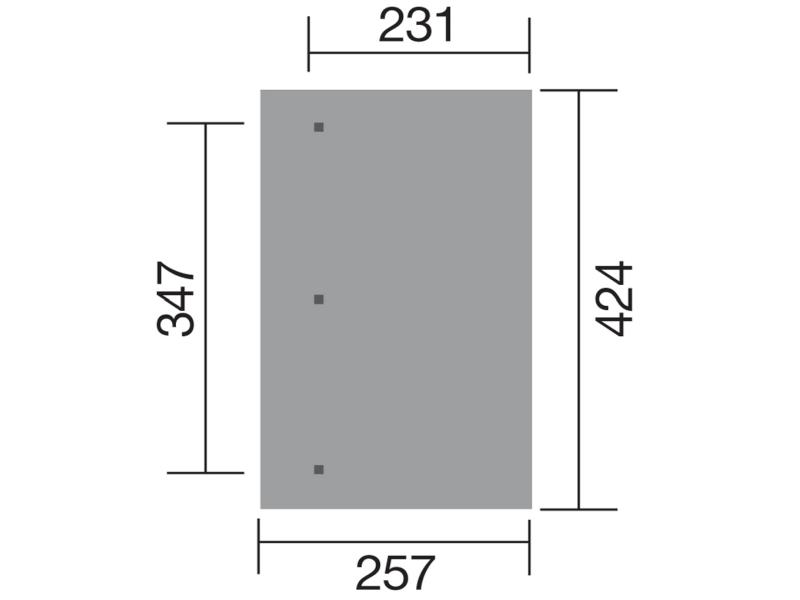 Weka Terrassenüberdachung 671 Größe 2 kdi