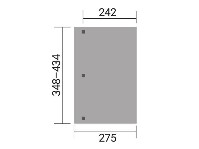 Weka Terrassenüberdachung 672 Größe 1