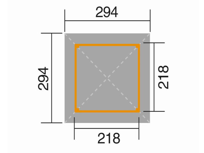 Weka Überdachung Gartenoase 651 Gr. 1 Massivholz