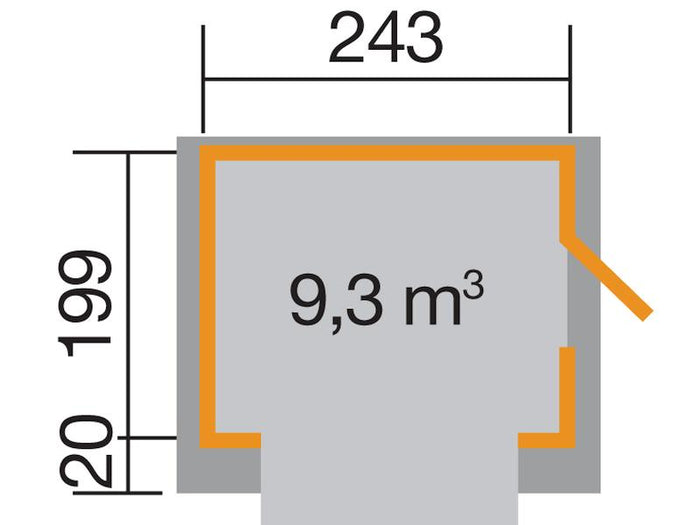 Weka Verkaufshaus / Marktstand 19 mm, ohne Fußboden