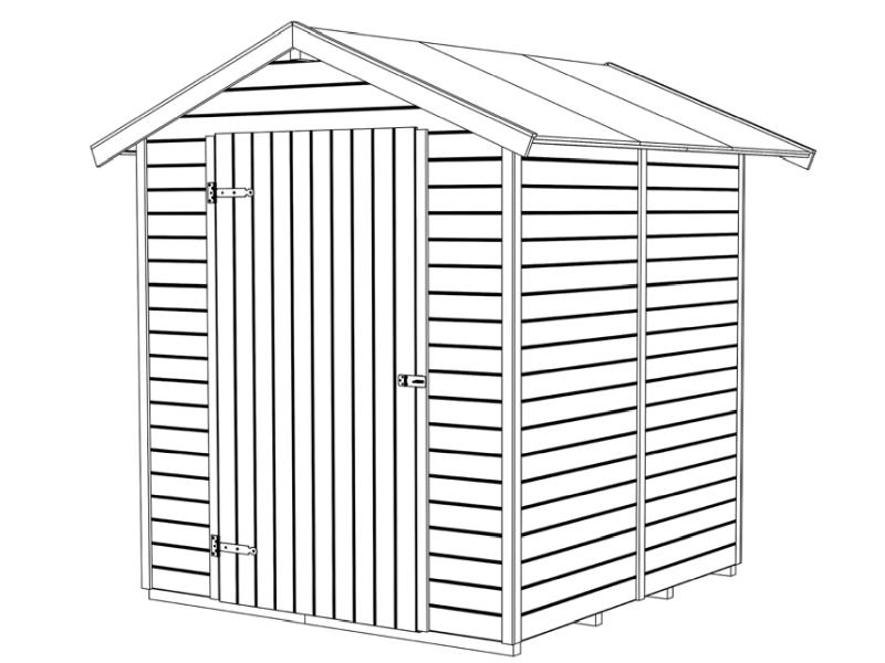 Weka Verkaufsstand Mori 4, 14 mm, inkl. Fußboden, naturbelassen