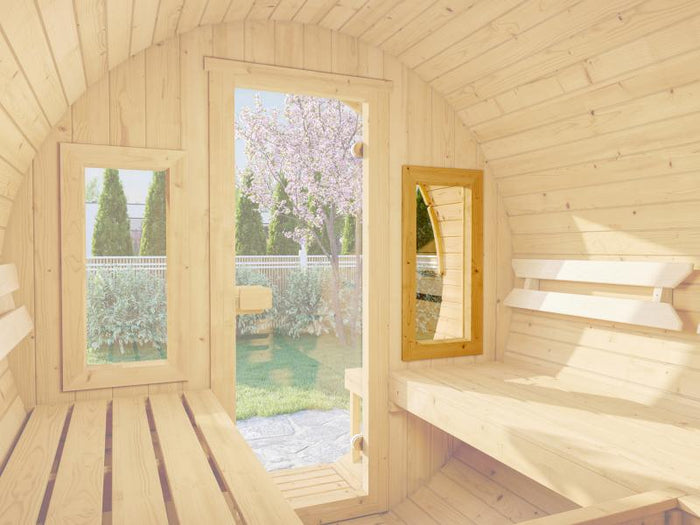 Weka Zusatzfenster für Fasssauna 38 mm