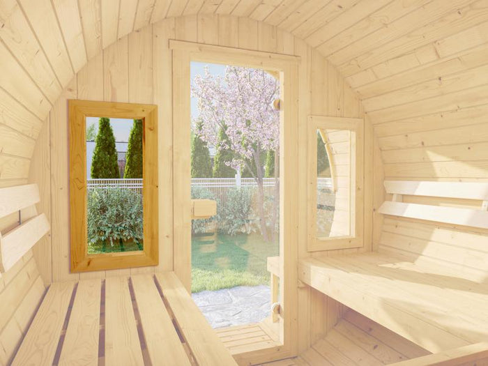 Weka Zusatzfenster für Fasssauna 38 mm