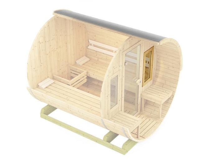 Weka Zusatzfenster für Fasssauna 38 mm