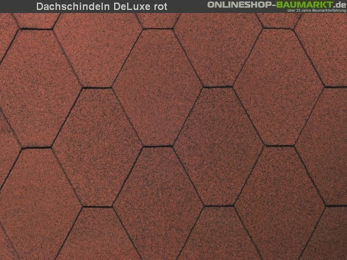 Wolff Dachschindeln 6-Eck de luxe rot - 8 Pakete - gratis