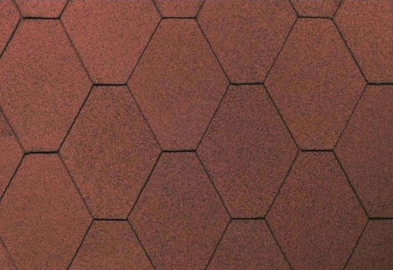 Wolff Dachschindeln 6-Eck de luxe rot