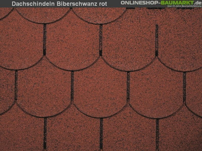 Wolff Dachschindeln Biberschwanz rot 25 Pak.