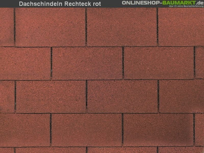 Wolff Dachschindeln Rechteck rot 30 Pak.
