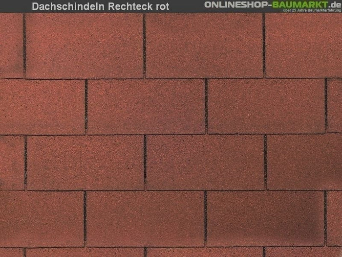Wolff Dachschindeln Rechteck rot 32 Pak.