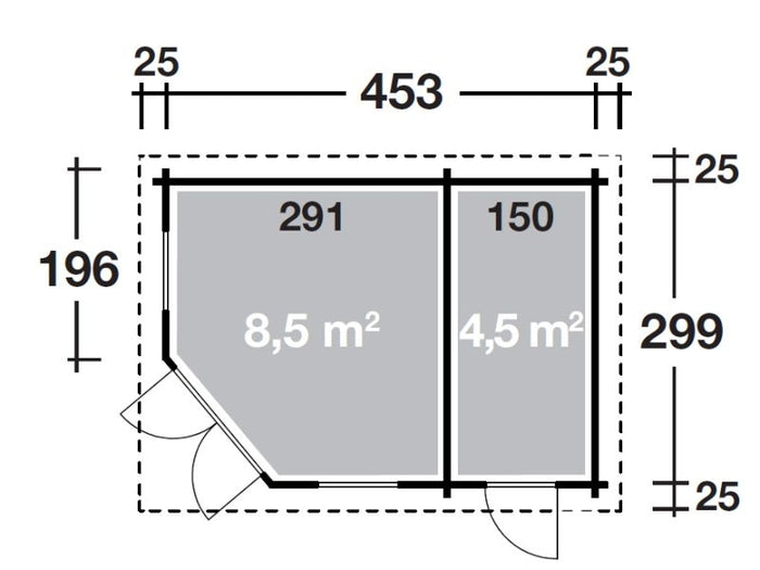 Wolff Finnhaus 5-Eckhaus Abbe 40mm 2-Raum