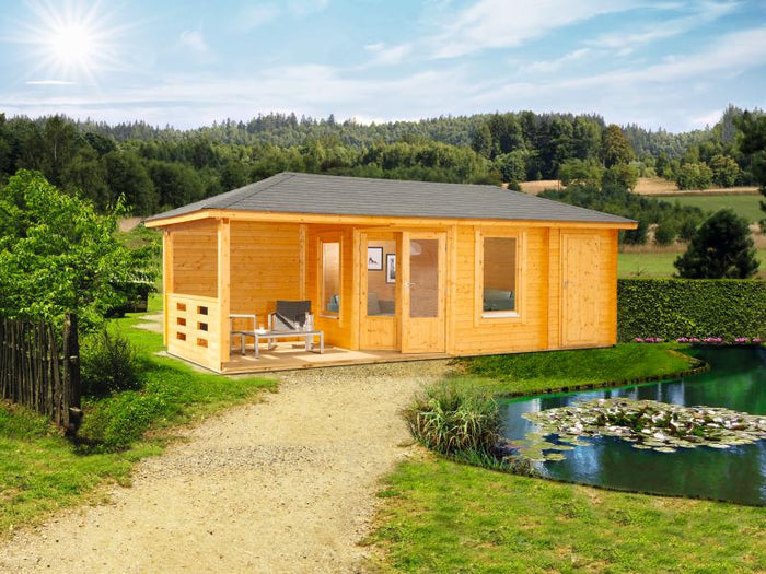 Wolff Finnhaus 5-Eckhaus Anna 40-A/2-Raum mit Terrasse 250 cm