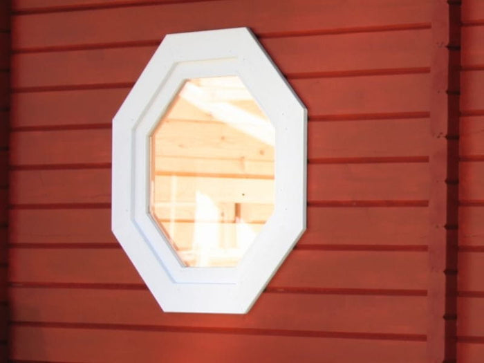 Wolff Finnhaus 8-Eck-Fenster zu Saunahaus Mikko 70 isolierverglast