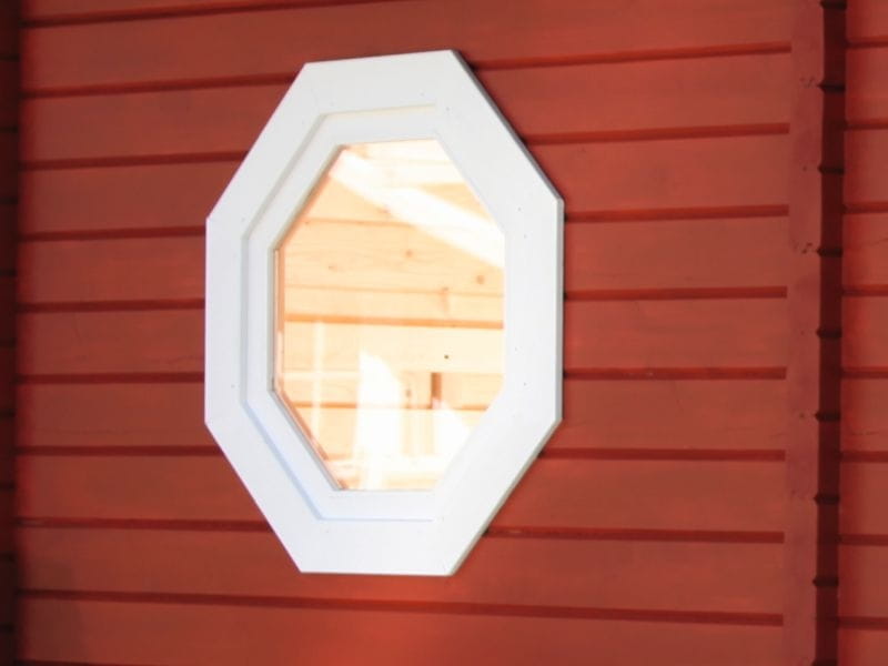 Wolff Finnhaus 8-Eck-Fenster zu Saunahaus Mikko 70 isolierverglast