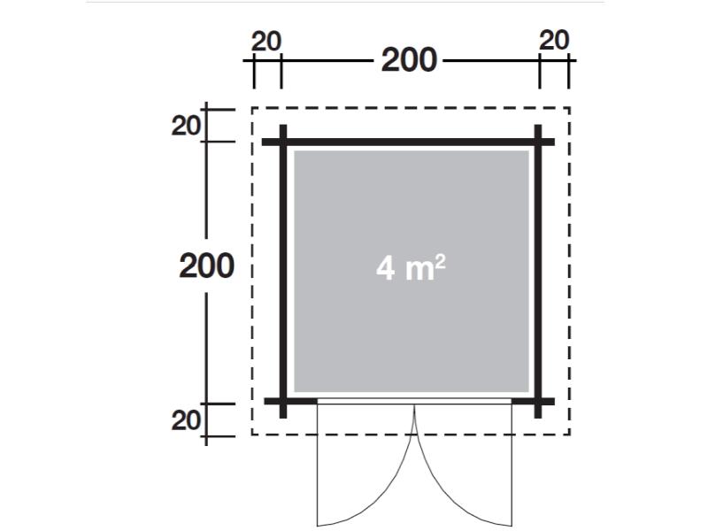 Wolff Finnhaus Aktionsmodel Lüttich XS, inkl. Fußboden