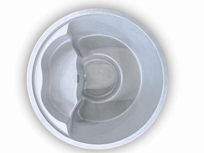 Wolff Finnhaus Badebottich Typ 2, cremeweißer Einsatz, Anstrich Pinie, integrierter Edelstahlofen, L